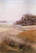 Julian Ashton View of Narth Head,Sydney Harbour 1888 painting